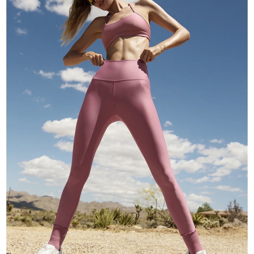 Alo 7/8 Airlift Pink Wild Rose High-Waisted Leggings Small